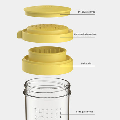 Grated Cheese Shaker - Clear Spice Dispenser With Lid | Kitchen Container - ZOOMNSTORE