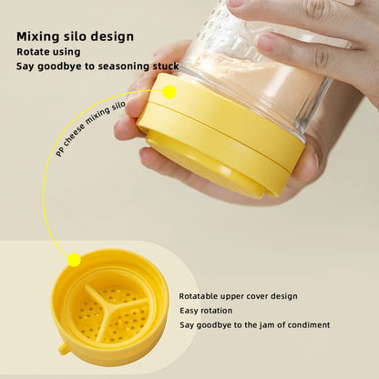 Grated Cheese Shaker - Clear Spice Dispenser With Lid | Kitchen Container - ZOOMNSTORE