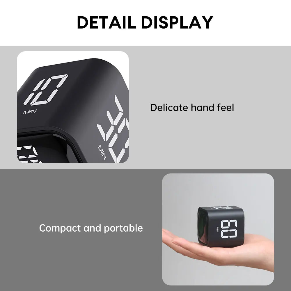 Gravity Sensor Timer - Digital Countdown Cube Timer Device with LED Display - ZOOMNSTORE