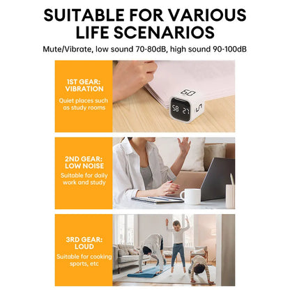 Gravity Sensor Timer - Digital Countdown Cube Timer Device with LED Display - ZOOMNSTORE