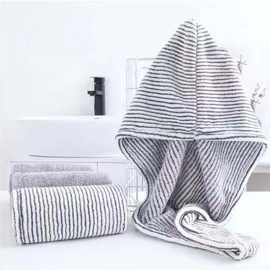 Wholesale of New Gray Bamboo Charcoal Dry Hair Caps, Soft Water Absorbing Shower Caps,home and Daily Dry Hair Towels - ZOOMNSTORE