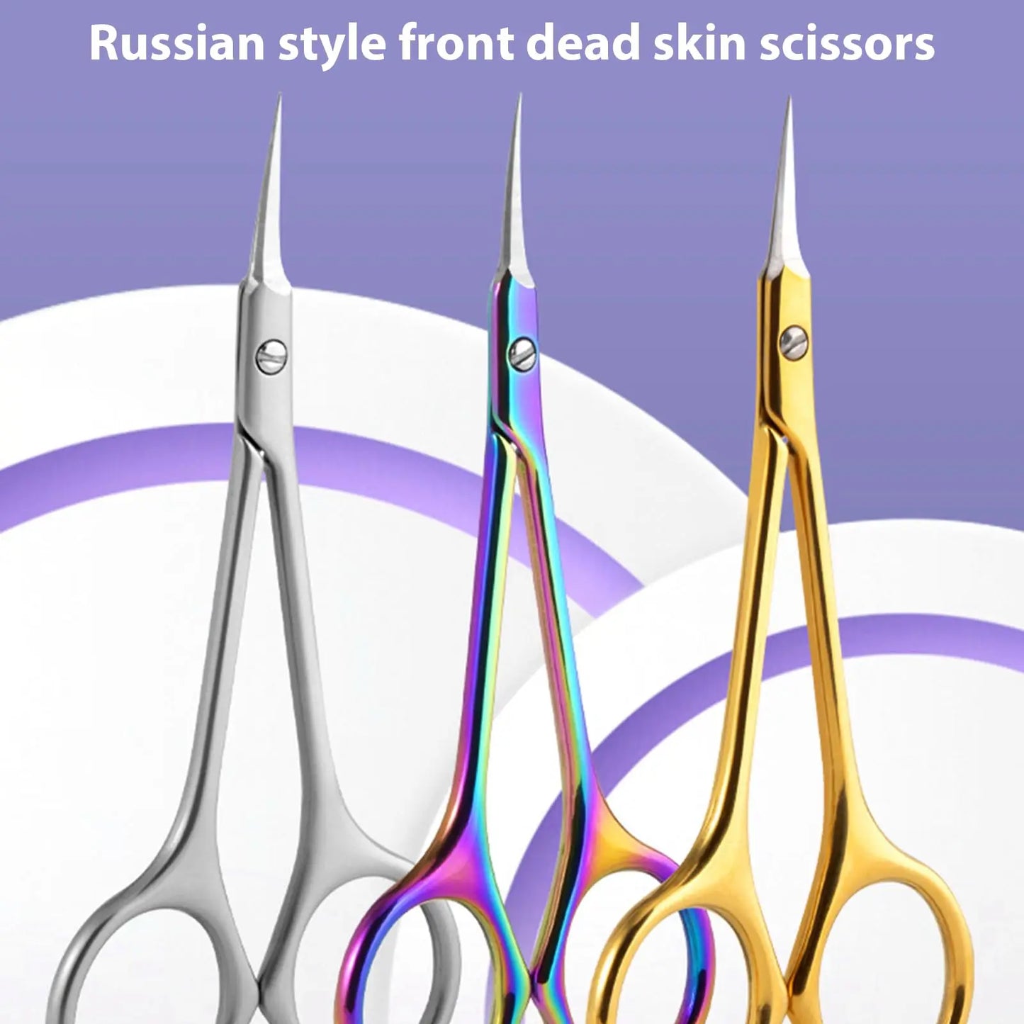 Grooming Scissors - Small Curved Stainless Steel Eyebrow & Manicure Tools for Women - ZOOMNSTORE