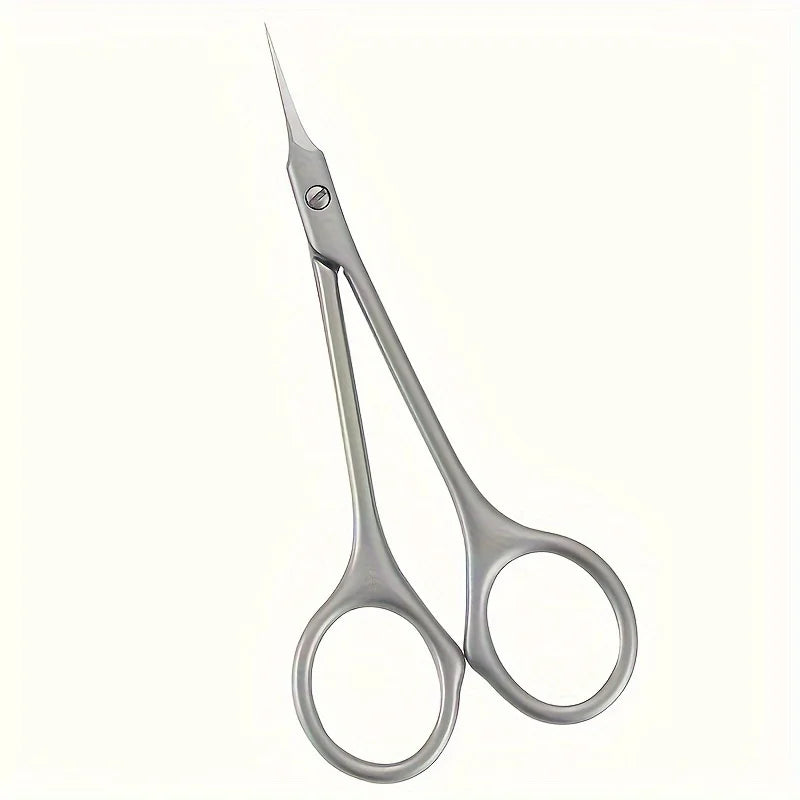 Grooming Scissors - Small Curved Stainless Steel Eyebrow & Manicure Tools for Women - ZOOMNSTORE