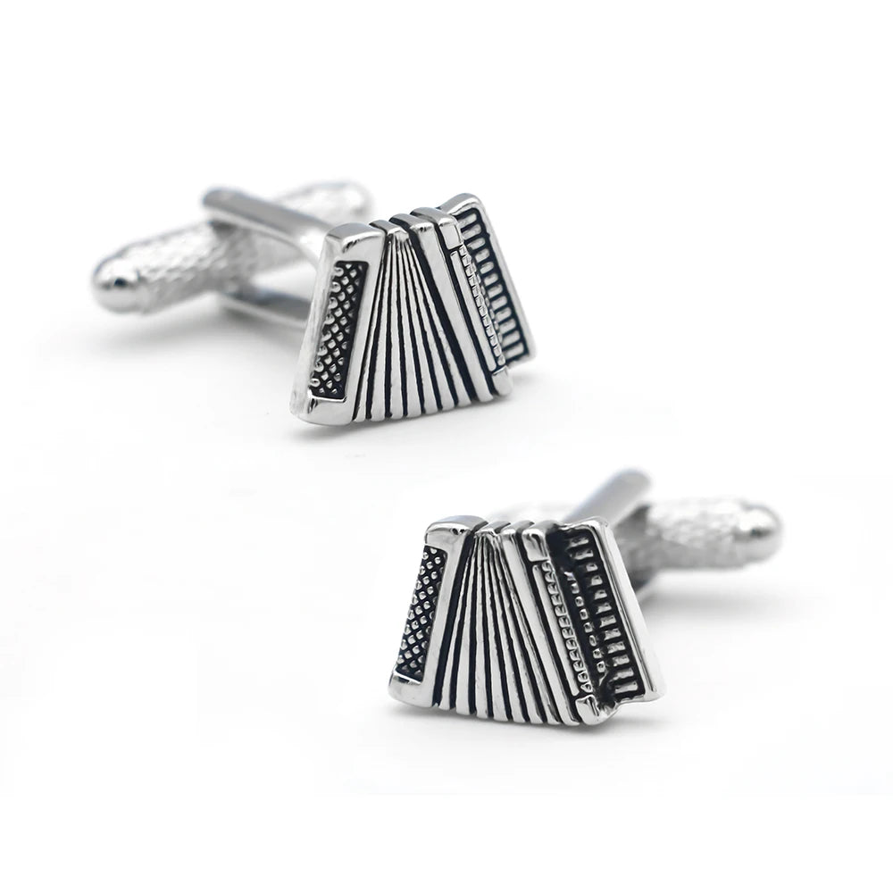 Guitar Cuff Links - Quality Brass Music Instrument Cufflinks for Men - ZOOMNSTORE