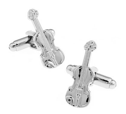 Guitar Cuff Links - Quality Brass Music Instrument Cufflinks for Men - ZOOMNSTORE