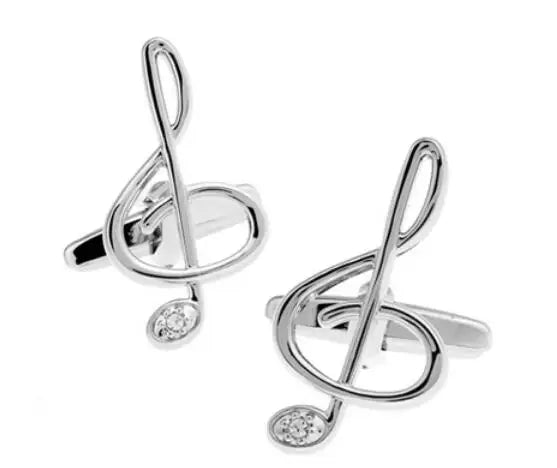 Guitar Cuff Links - Quality Brass Music Instrument Cufflinks for Men - ZOOMNSTORE