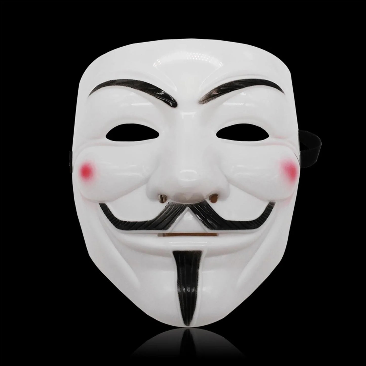 Guy Fawkes Mask Black/White Revolutionary Style Halloween Cosplay Face Cover Party Accessories - ZOOMNSTORE
