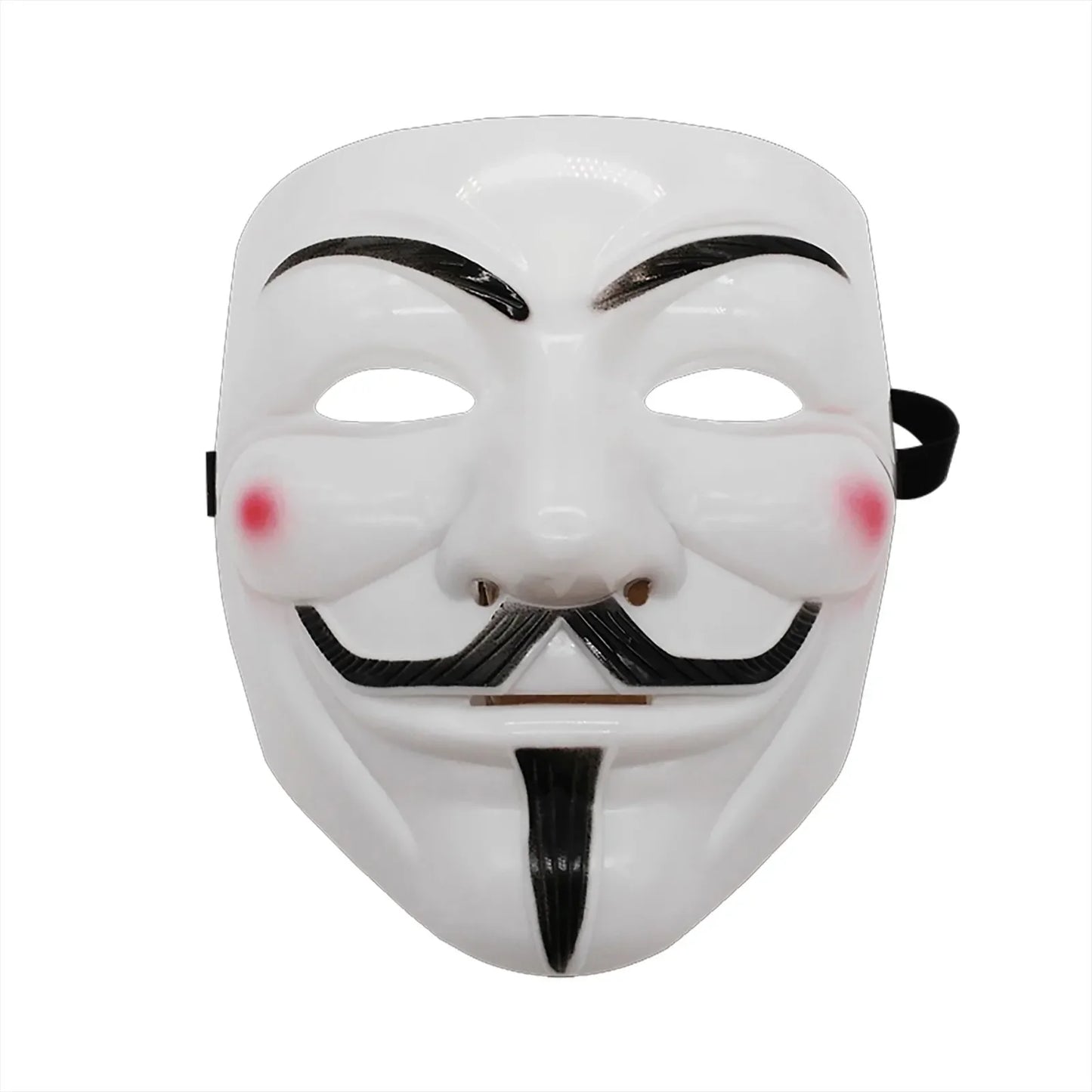 Guy Fawkes Mask Black/White Revolutionary Style Halloween Cosplay Face Cover Party Accessories - ZOOMNSTORE