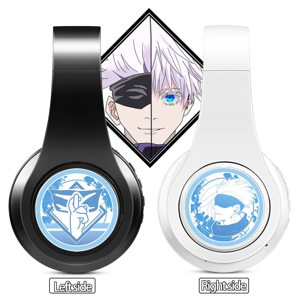 Cosplay Anime Jujutsu Kaisen Gojou Satoru Hint Tone Wireless Bluetooth Headset Head Mounted Plug In Card Mobile Phone Headphones