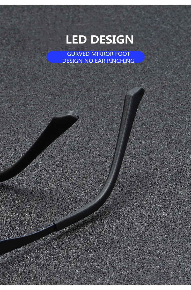 Titanium Reading Glasses - Lightweight Rectangle Frame with Blue Light Blocking