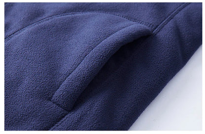 Unisex Reversible Hoodie Women Pullover Sweatshirts Winter Warm Polar/Coral Fleece Hooded Jacket Ladies Flannel Coat Hoody