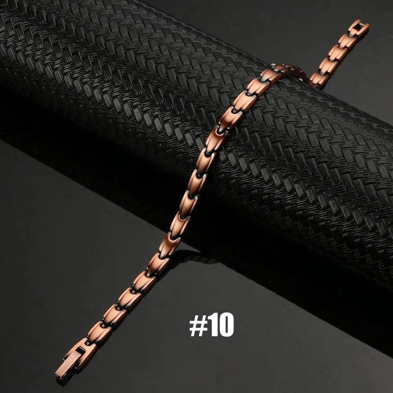 Vintage Copper Magnetic Bracelets For Women Pain Relief Pure Copper Adjustable Bio Energy Blood Pressure Accessory Bracelet