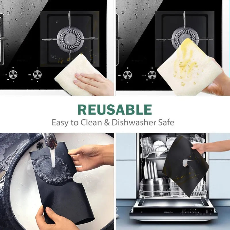 Gas Stove Protector Mats – Reusable Heat-Resistant Stovetop Liners