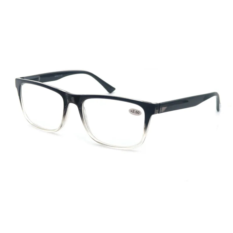 Oversized Reading Glasses - Wide Square Eyeglasses With Spring Hinge For Men & Women