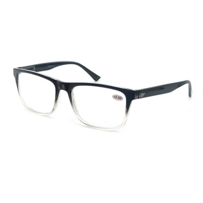 Oversized Reading Glasses - Wide Square Eyeglasses With Spring Hinge For Men & Women