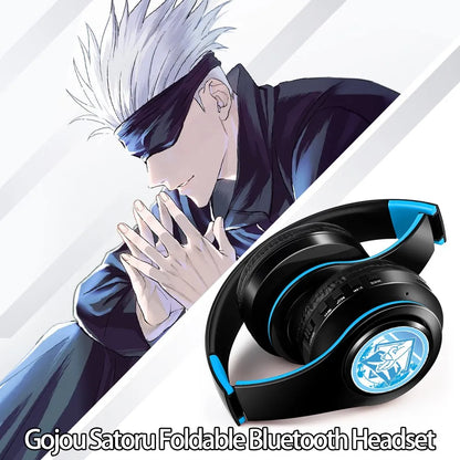 Cosplay Anime Jujutsu Kaisen Gojou Satoru Hint Tone Wireless Bluetooth Headset Head Mounted Plug In Card Mobile Phone Headphones