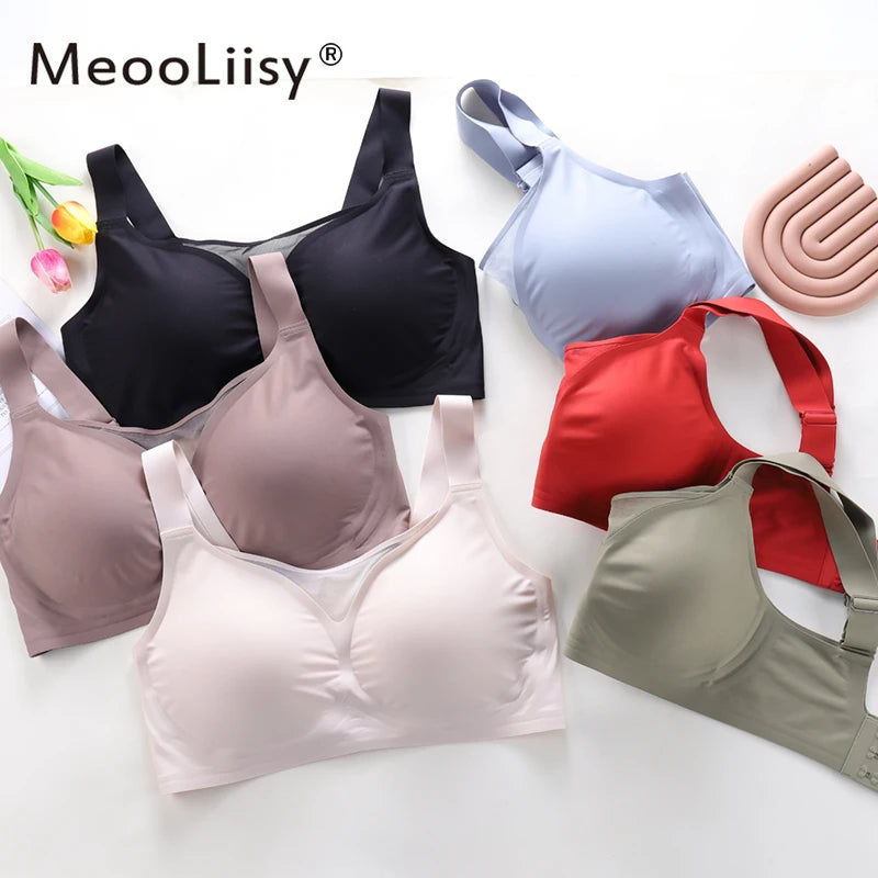 MeooLiisy C to F Cup Plus Size Tube Top Underwear Minimizer Seamless Active Bras Wireless Surper Comfortable Lingerie  XXXXL
