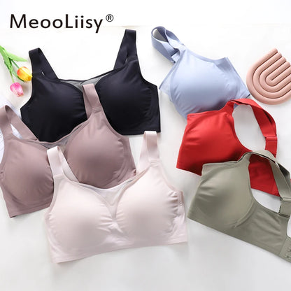 MeooLiisy C to F Cup Plus Size Tube Top Underwear Minimizer Seamless Active Bras Wireless Surper Comfortable Lingerie  XXXXL