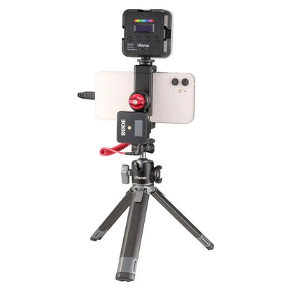 Ulanzi ST-27 Metal Vertical Shooting Phone Mount Holder Clip with Cold Shoe for Rode Wireless Go Microphone Video Light Vlog