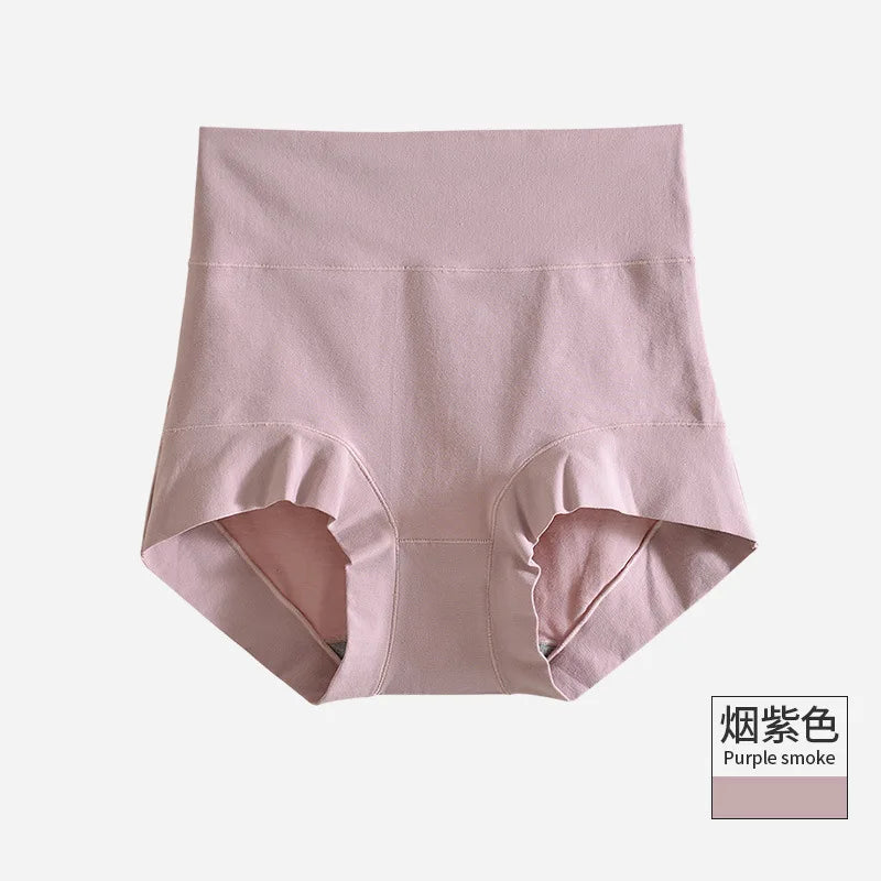 High Waist Underwear Women 60S Cotton Panties Plus Size Womens Briefs Cozy Female Underwear Tighten The Abdomen Safety Shorts