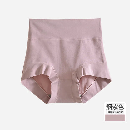 High Waist Underwear Women 60S Cotton Panties Plus Size Womens Briefs Cozy Female Underwear Tighten The Abdomen Safety Shorts