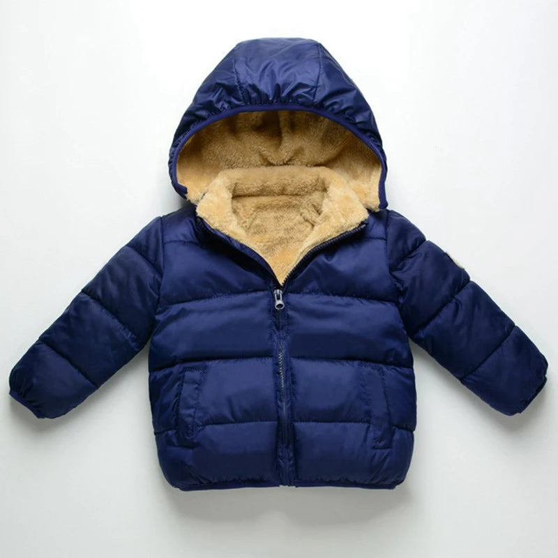 Kids Winter Jackets - Toddler Warm Coats With Zipper Closure | Heavyweight Cotton Outerwear