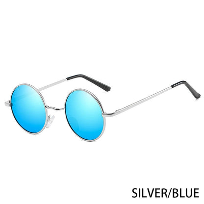 Polarized Round Sunglasses - Retro Metal Frame UV400 Protection Glasses for Driving & Fishing
