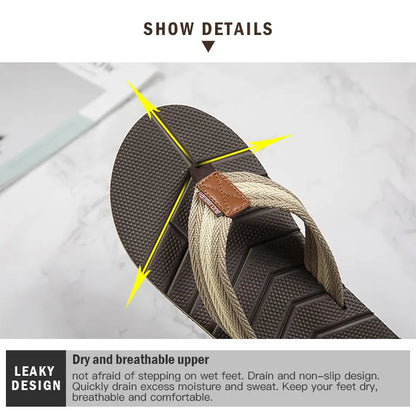 Summer Flip Flops Men Drainage Non-Slip Design Men Beach Shoes Outdoor Comfort Flip Flops Men Big Size 50 Zapatos De Hombre