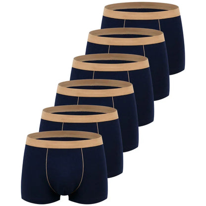 6pcs/Lot Large Size Seamless Underwear Men Solid Cotton Boxer Shorts Men's Panties Breathable Boxers Mens Pack Underpants Man