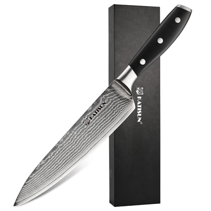 Premium 8 Inch Damascus Steel Chef Knife - Sashimi Knife with ABS Handle and Gift Box - ZOOMNSTORE