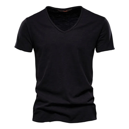 Men's Cotton V-Neck T-Shirts – 3-Pack Slim-Fit Basics