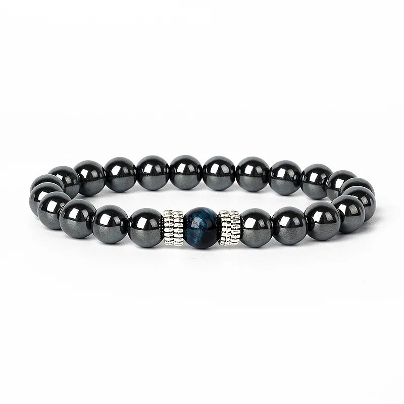 Hematite Magnetic Bracelet Man Weight Loss Bracelet Natural Stone Magnetic Bracelet Slimming Woman Health Care Therapy Jewelry