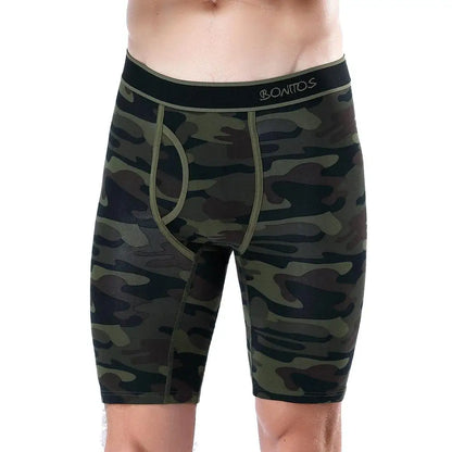 BONITOS Men Boxer Long Leg Boxer Men Underwear Men Underpants Erkek Natural Cotton Sexy Boxer Shorts Top Brand Underwear Soft