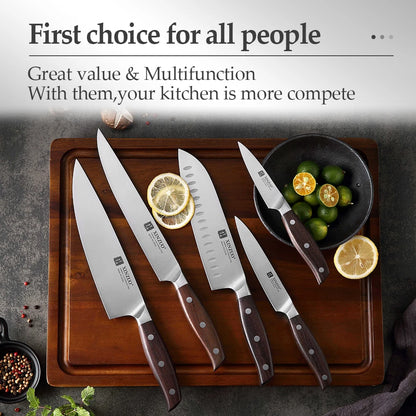 XINZUO High Quality Paring  Utility Cleaver Knife Set - 35 5 8 Germany 14116 Stainless Steel