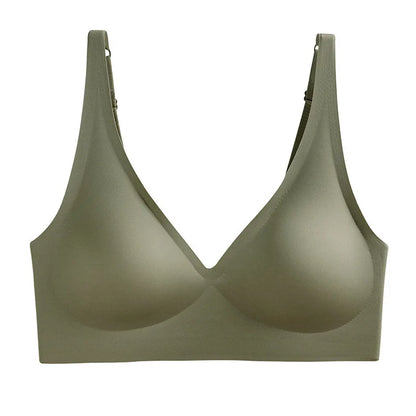 Push Up Seamless Bras - Wire Free Padded Bralette With Removable Padding, Adjustable Strap Bra
