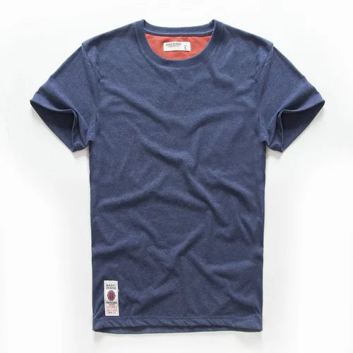 Men's T-shirt Cotton Solid Color t shirt Men Causal O-neck Basic Tshirt Male High Quality Classical Tops