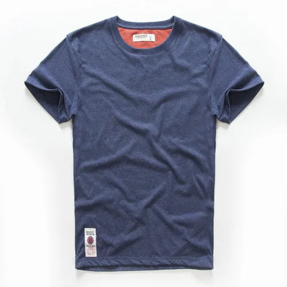 Men's T-shirt Cotton Solid Color t shirt Men Causal O-neck Basic Tshirt Male High Quality Classical Tops