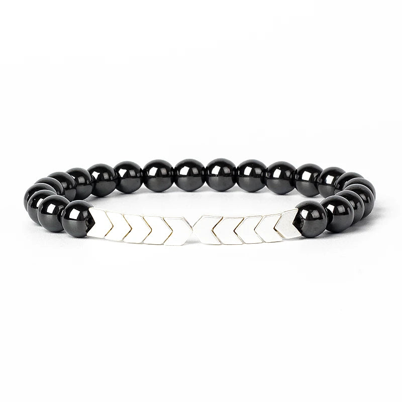 Hematite Magnetic Bracelet Man Weight Loss Bracelet Natural Stone Magnetic Bracelet Slimming Woman Health Care Therapy Jewelry