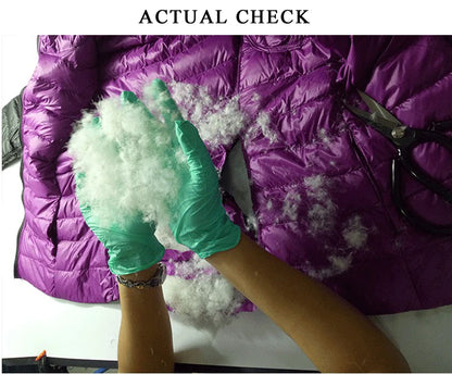 Women Puffer Jacket - Plus Size Jackets, Lightweight Down Coat With Zipper Closure