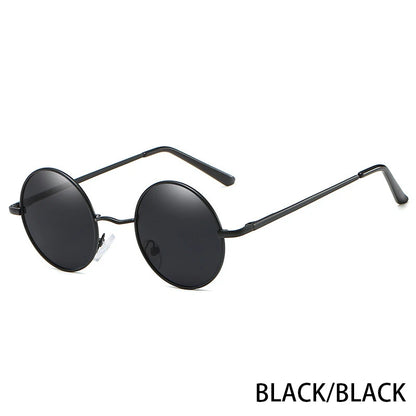 Polarized Round Sunglasses - Retro Metal Frame UV400 Protection Glasses for Driving & Fishing