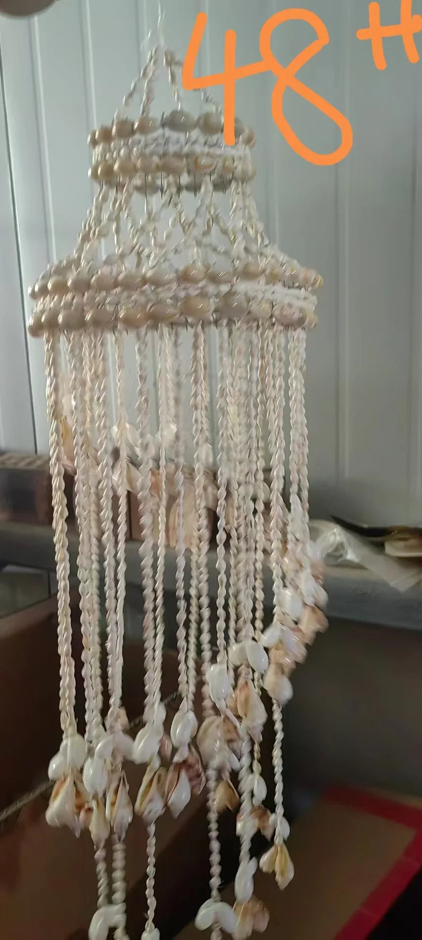 Natural Seashell Wind Chimes - Handmade Coastal Decor for Tranquil Spaces