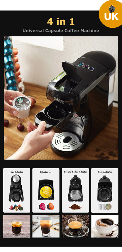 HiBREW 4-in-1 Coffee Machine - 19 Bar Espresso  Pod Maker for Hot  Cold Drinks - ZOOMNSTORE