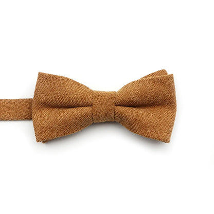 Solid Color Suede Bow Tie - Classic Men  Kids Bowknot for Weddings