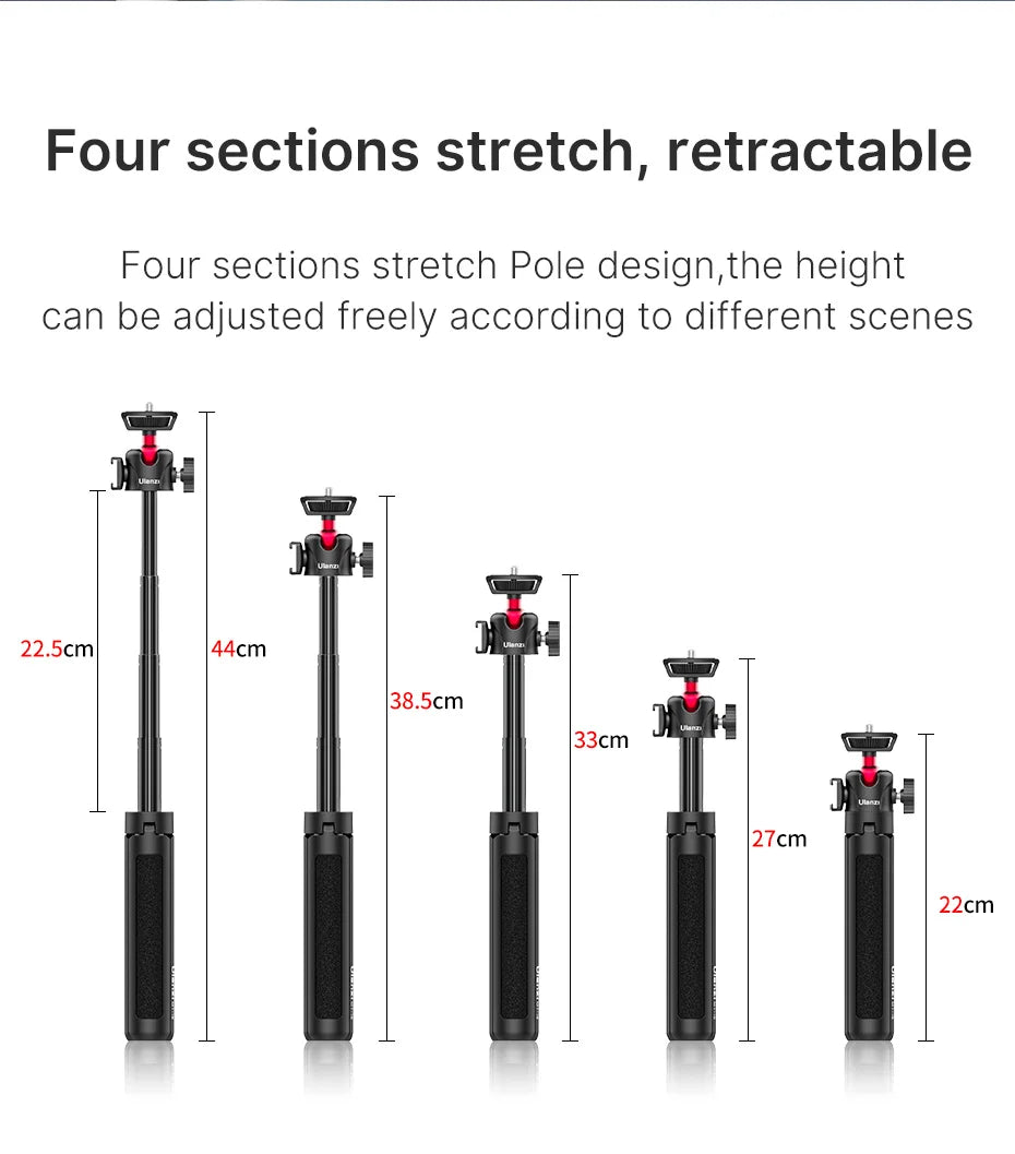 Ulanzi MT-16 Extend Tablet Tripod with Cold Shoe for Microphone LED Video Fill Light Smartphone SLR Camera Tripod