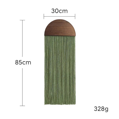 Macrame Wall Hanging - Colorful Half Moon Decor with Natural Wood for Boho Bedroom  Living Room - ZOOMNSTORE