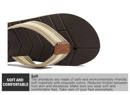 Summer Flip Flops Men Drainage Non-Slip Design Men Beach Shoes Outdoor Comfort Flip Flops Men Big Size 50 Zapatos De Hombre