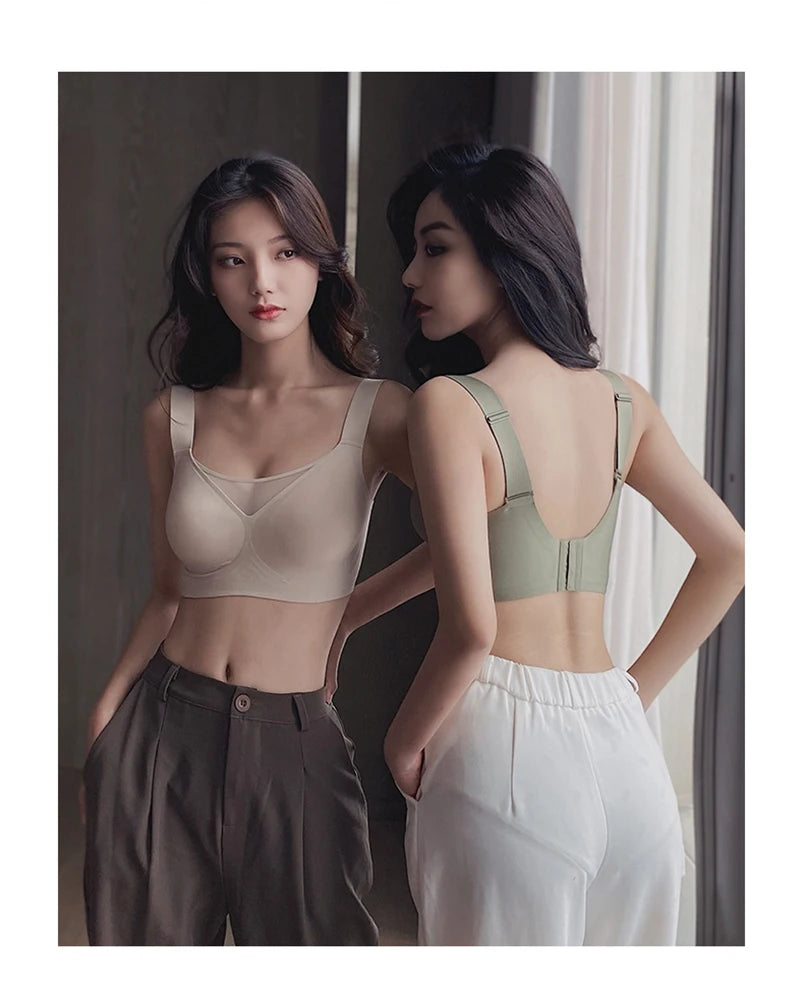 MeooLiisy C to F Cup Plus Size Tube Top Underwear Minimizer Seamless Active Bras Wireless Surper Comfortable Lingerie  XXXXL