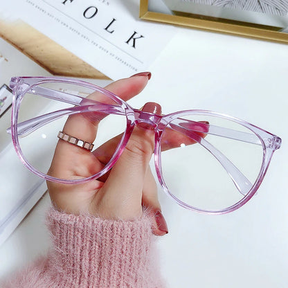 Anti Blue Light Glasses - Transparent Frames Round Eyewear for Unisex