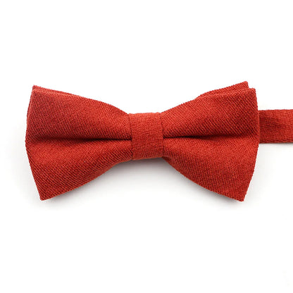 Solid Color Suede Bow Tie - Classic Men  Kids Bowknot for Weddings