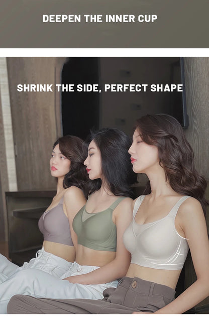 MeooLiisy C to F Cup Plus Size Tube Top Underwear Minimizer Seamless Active Bras Wireless Surper Comfortable Lingerie  XXXXL